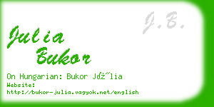 julia bukor business card